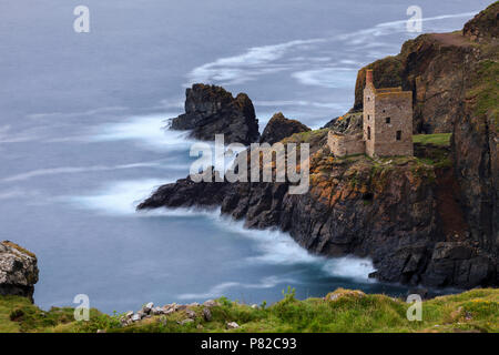 La corona Miniere di Botallack in Cornovaglia. Foto Stock