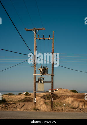 Tipico polo elettrico nel Peloponneso, Grecia. Foto Stock