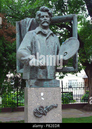 Krasnodar, Russia - Luglio 06, 2014: Monumento a artista Repin Foto Stock