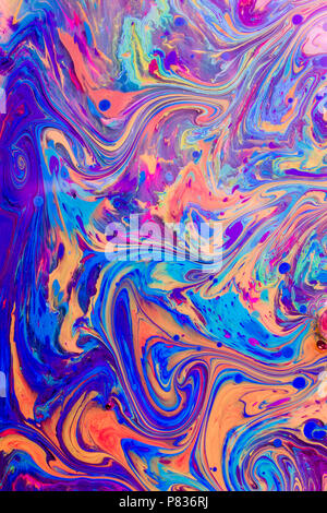 Marmorizzazione tradizionale artwork pattern come colorato sfondo astratto Foto Stock