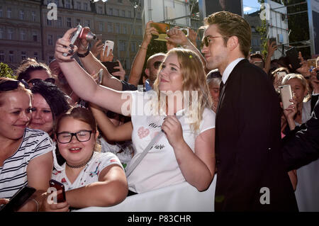 Carlsbad, Tschechische Republik. 07 Luglio, 2018. Robert Pattinson alla cerimonia di chiusura del 53International Film Festival di Karlovy Vary 2018 al Thermal Hotel. Karlovy Vary, 07.07.2018 | Utilizzo di credito in tutto il mondo: dpa/Alamy Live News Foto Stock