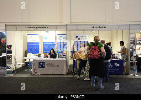 Berlino, Germania. 09 Luglio, 2018. BERLIN/Germania 09 luglio 2018  .vista generale di Federdation europea delle società di neuroscienze xi FENS Forum di neuroscienze a Berlino Germania 7-11 luglio 2018 Berlin /Germania . (Foto.Francesco Giuseppe decano/Deanpictures. Credito: Francesco Giuseppe decano/Deanpictures/Alamy Live News Foto Stock