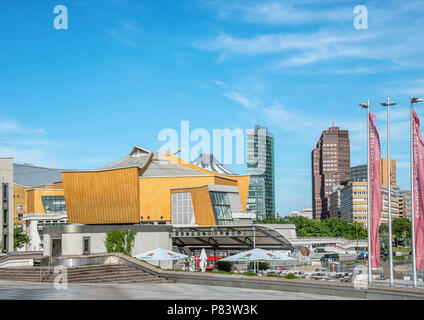 Sala concerti della Filarmonica di Berlino, Potsdamer Platz, Germania Foto Stock