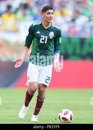 SAMARA, RUSSIA - Luglio 02: Edson Alvarez del Messico in azione durante il 2018 FIFA World Cup Russia Round di 16 match tra il Brasile e il Messico a Samara Arena il 2 luglio 2018 a Samara, Russia. (Foto di Lukasz Laskowski/PressFocus/MB Media) Foto Stock