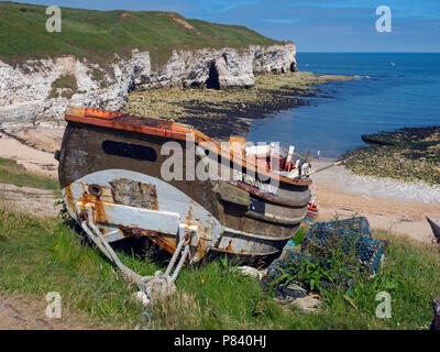 Il nord lo sbarco Flamborough Head North East Yorkshire UK Luglio Foto Stock