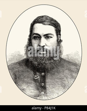Abdur Rahman Khan, 1844 - 1901, emiro di Afghanistan dal 1880 al 1901, dal British battaglie di terra e di mare, da James Grant Foto Stock