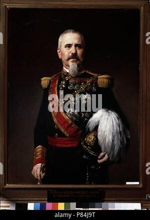 Retrato de Arsenio Martinez Campos (1831-1900), militar y político español. Museo: PALACIO DEL SENADO. Foto Stock