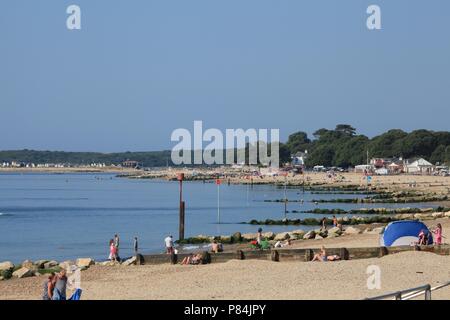 Spiaggia di Avon Mudeford, Christchurch, Dorset Foto Stock