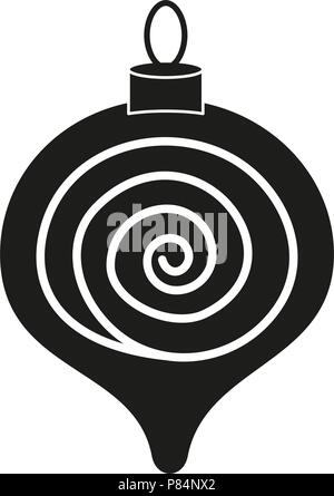 Bianco nero Decorazione per albero di natale silhouette Illustrazione Vettoriale