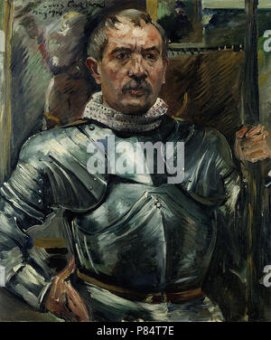 Lovis Corinth - Ritratto Di Auto in armatura Foto Stock