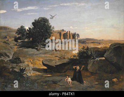 Corot Jean Baptiste Camille - Agar nel deserto Foto Stock
