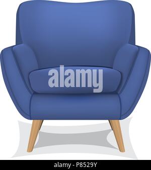 Poltrona su sfondo bianco Illustrazione Vettoriale