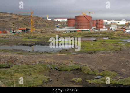 Cabo de Praia quarry Terceires Azoren; Cabo de Praia quarry Terceires Azzorre Foto Stock