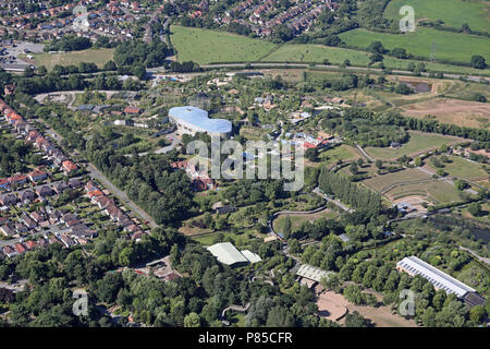 Vista aerea di Lo Zoo di Chester, Cheshire Foto Stock