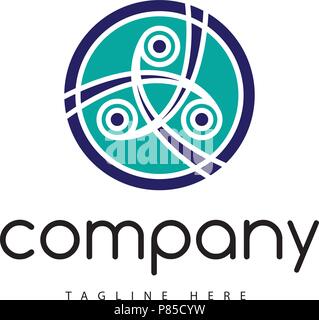Il logo di collaborazione Illustrazione Vettoriale