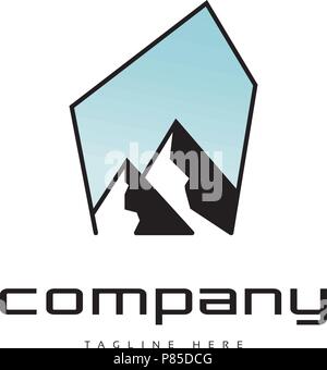 Il logo di montagna Illustrazione Vettoriale