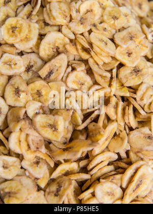 Banane essiccate chips Foto Stock