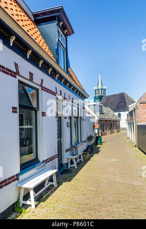 Villaggio Oudeschild sull isola di Texel in Olanda Foto Stock