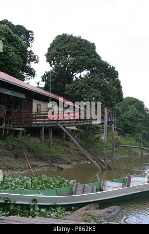 Kinabatangrivier nel Borneo; Fiume Kinabatang nell isola del Borneo Foto Stock