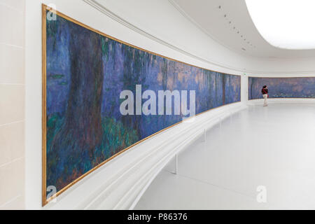 I gigli d'acqua di Claude Monet in Orangerie, Giardino delle Tuileries, Parigi Foto Stock