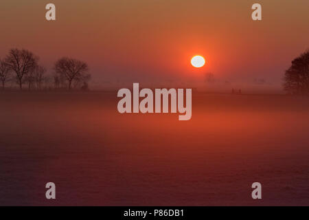 Zonsopkomst op de Hekkemieden, Sunrise a Hekkemieden Foto Stock