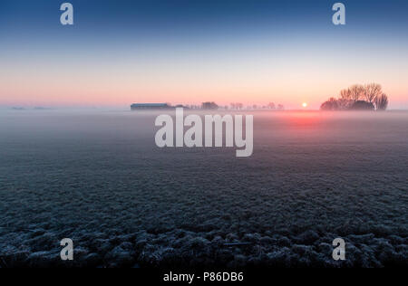 Zonsopkomst op de Hekkemieden, Sunrise a Hekkemieden Foto Stock