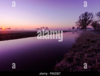 Zonsopkomst op de Hekkemieden, Sunrise a Hekkemieden Foto Stock