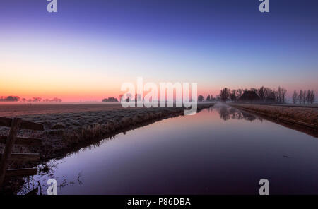 Zonsopkomst op de Hekkemieden, Sunrise a Hekkemieden Foto Stock