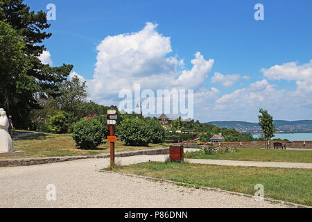 Balaton Ungheria Tihany Unione grande vista lago 2018 soleggiata giornata estiva. Foto Stock