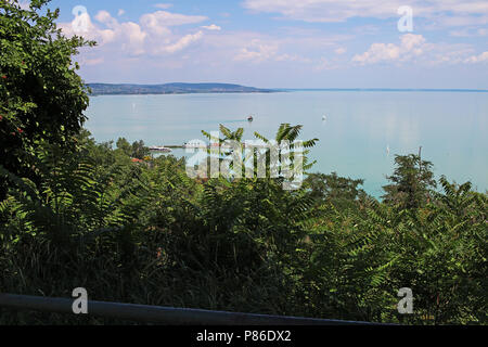 Balaton Ungheria Tihany Unione grande vista lago 2018 soleggiata giornata estiva. Foto Stock