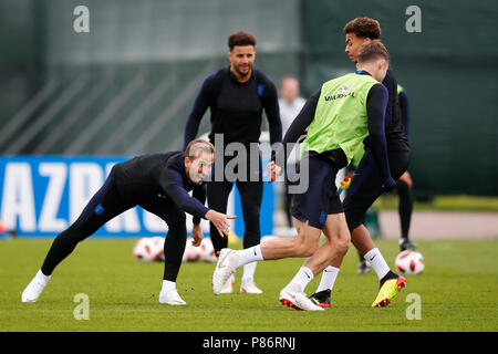 San Pietroburgo, Russia. Il 10 luglio 2018. Harry Kane di Inghilterra durante un'Inghilterra sessione di formazione alla Stadium Spartak Zelenogorsk, prima della loro Semi finale contro la Croazia, il 10 luglio 2018 in Zelenogorsk, Credito: Immagini di PHC/Alamy Live News Foto Stock