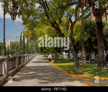 Il Passeig de Mallorca nella zona centrale di Palma de Mallorca Foto Stock