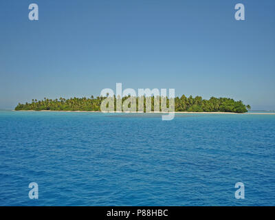 Atollo Tahanea nell Arcipelago Tuamotu parte della Polinesia francese. Foto Stock