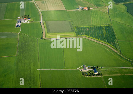 Luchtfoto van akkers; foto aerea di terreni agricoli Foto Stock