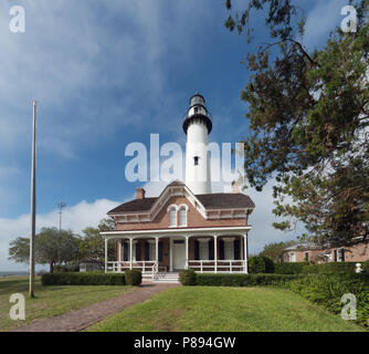 San Simons Faro. La Georgia, Stati Uniti d'America Foto Stock