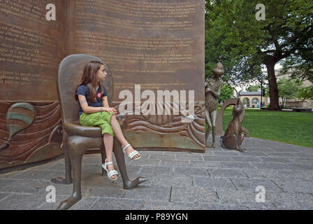 Il Dott. Seuss National Memorial Sculpture Garden, Springfield Musei, Springfield, Hampden County, Massachusetts, STATI UNITI D'AMERICA Foto Stock