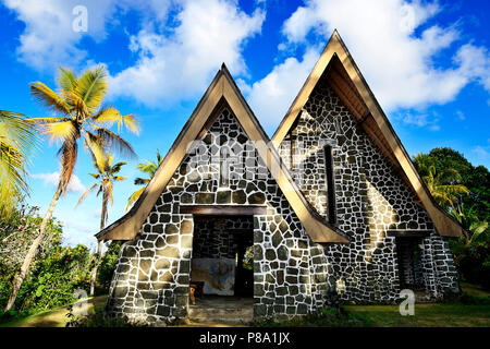 Chiesa sulla isola di Kwato, Milne Bay, Alotau, Papua Nuova Guinea, Oceania Foto Stock