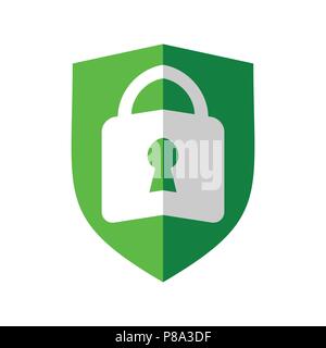 Bloccare la protezione ripiegato simbolo vettore Logo grafico del modello di progettazione Illustrazione Vettoriale