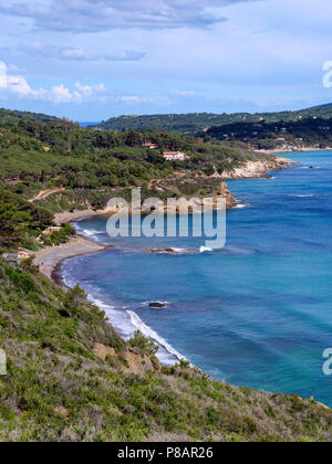 Spiaggia Spiaggia di Acquarilli Golfo Stella, Elba, Regione Toscana, Provincia di Livorno, Italia, Europa Foto Stock