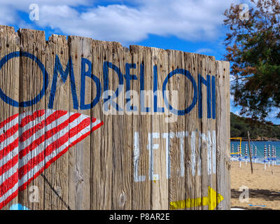 Spiaggia Spiaggia Lido al Golfo Stella, Elba, Regione Toscana, Provincia di Livorno, Italia, Europa Foto Stock