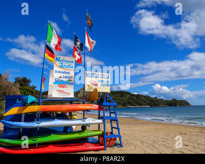 Spiaggia Spiaggia Lido al Golfo Stella, Elba, Regione Toscana, Provincia di Livorno, Italia, Europa Foto Stock