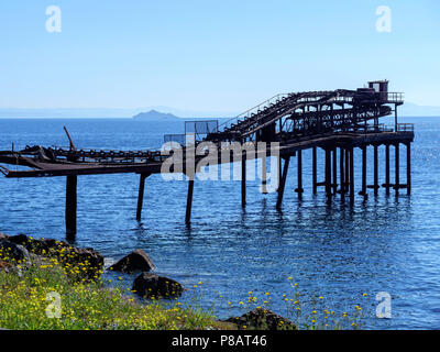 Miniera abbandonata, Rio Marina, Isola d'Elba, Regione Toscana, Provincia di Livorno, Italia, Europa Foto Stock