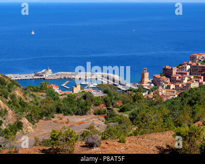 Miniera abbandonata, Rio Marina, Isola d'Elba, Regione Toscana, Provincia di Livorno, Italia, Europa Foto Stock