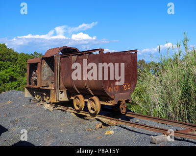 Miniera abbandonata, Rio Marina, Isola d'Elba, Regione Toscana, Provincia di Livorno, Italia, Europa Foto Stock