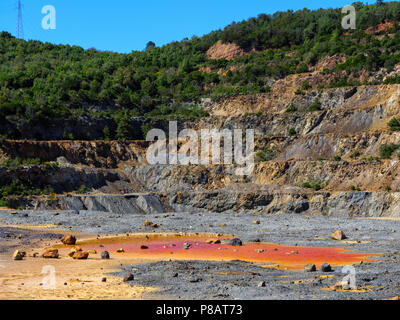 Miniera abbandonata, Rio Marina, Isola d'Elba, Regione Toscana, Provincia di Livorno, Italia, Europa Foto Stock