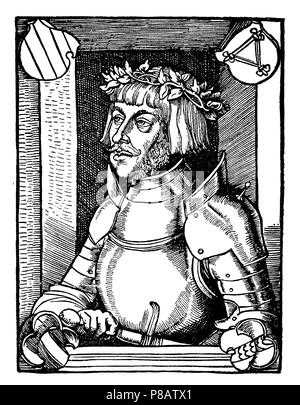 Ulrich von Hutten (1488 - 1523). Dopo una xilografia, dello stesso anno in cui il suo ben noto - Combattere la canzone è apparso, 1923 Foto Stock