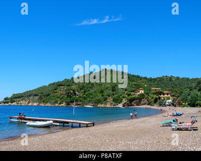 Spiaggia Spiaggia di Bagnaia, Elba, Regione Toscana, Provincia di Livorno, Italia, Europa Foto Stock