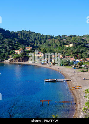 Spiaggia Spiaggia di Bagnaia, Elba, Regione Toscana, Provincia di Livorno, Italia, Europa Foto Stock