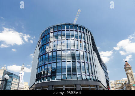 Su larga scala e di riqualificazione di progetti di costruzione nel centro della città di Birmingham Foto Stock