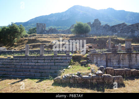 Le rovine di Arcadian Gate, Peloponnes, Grecia Foto Stock